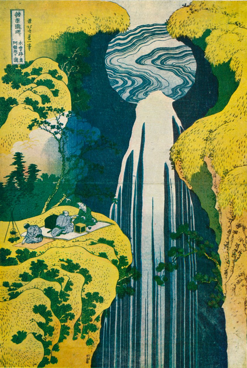 Amida vízesése a Kiso út mögött, c1832. 1925 alkotó: Katsushika Hokusai
