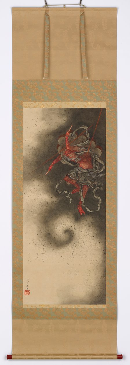 Mennydörgés istene, 1847. alkotó: Katsushika Hokusai