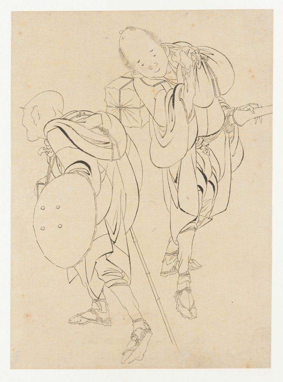 Utazók, 18. század vége-19. század eleje. alkotó: Katsushika Hokusai