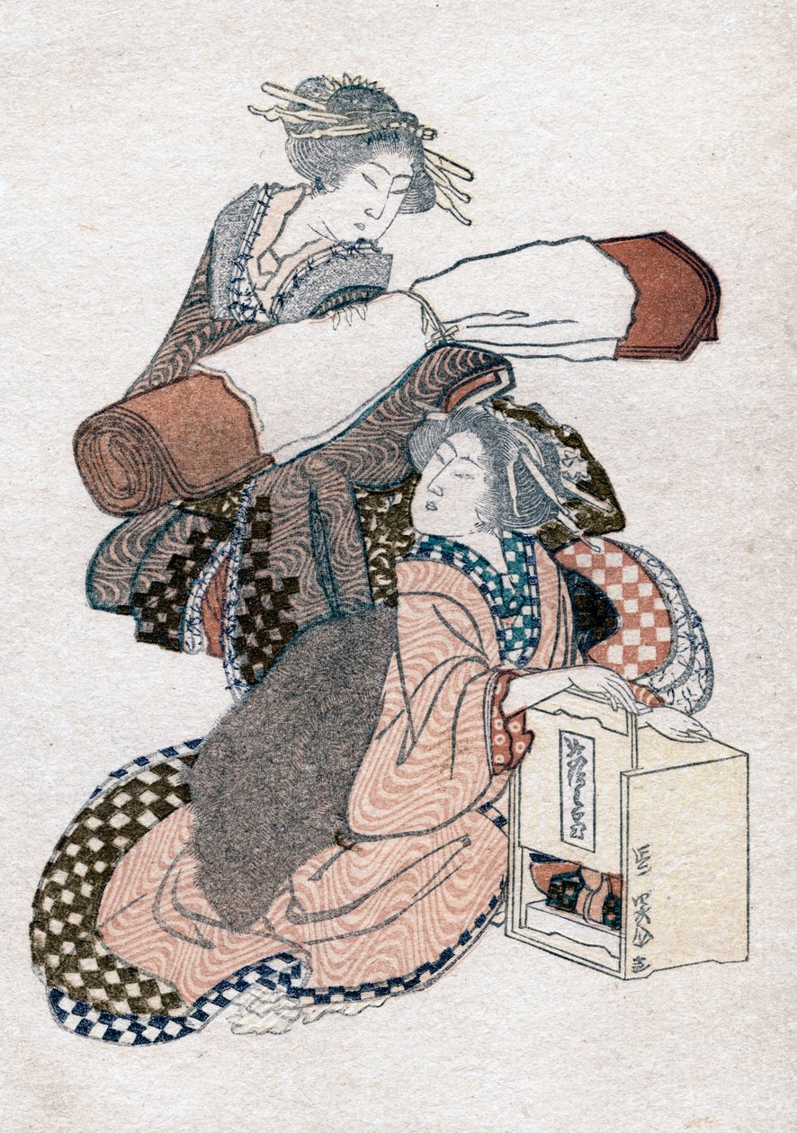 Két japán nő, 1780-1849. alkotó: Katsushika Hokusai