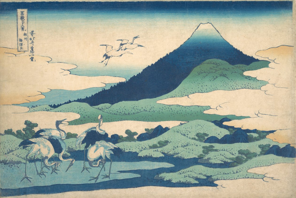 „Umezawa Manor in Sagami Province”, a Thirty six Views of Mount Fuji ... sorozatból, kb. 1830-32. alkotó: Katsushika Hokusai