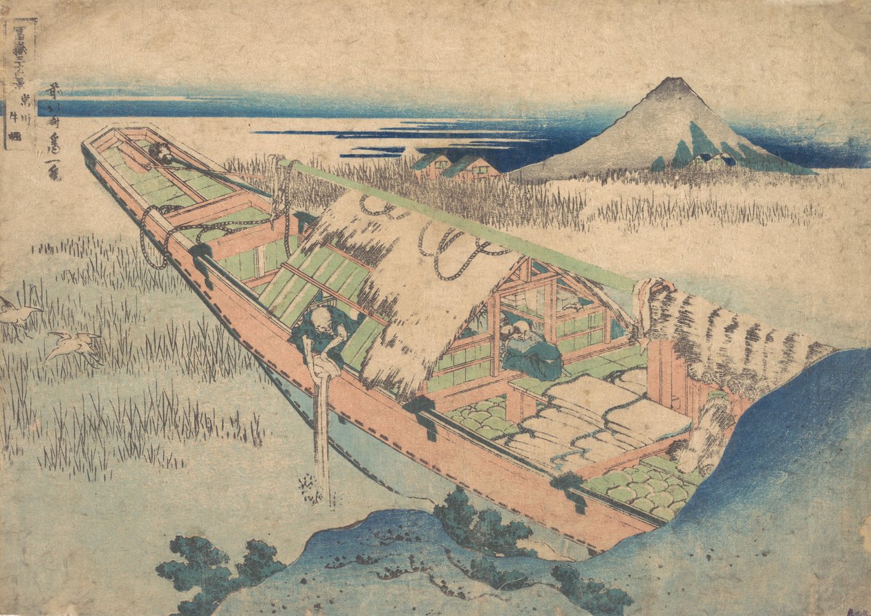 Ushibori Hitachi tartományban Joshu Ushibori, a Thirty6 Views of ... sorozatból, kb. 1830-32. alkotó: Katsushika Hokusai