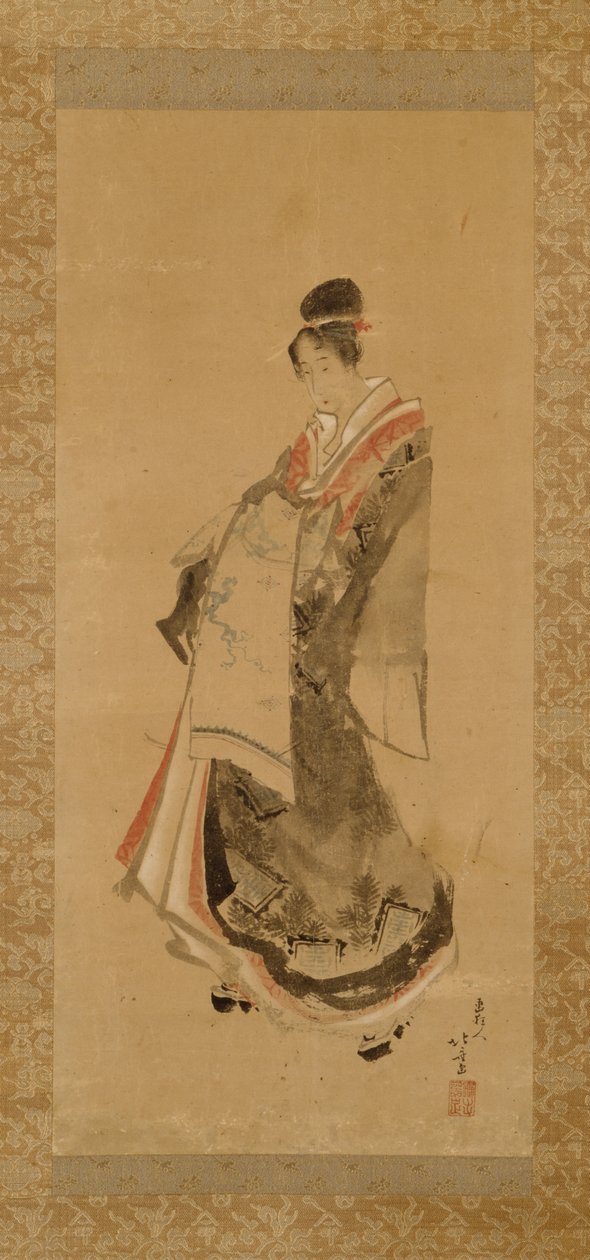 Sétáló kurtizán alkotó: Katsushika Hokusai