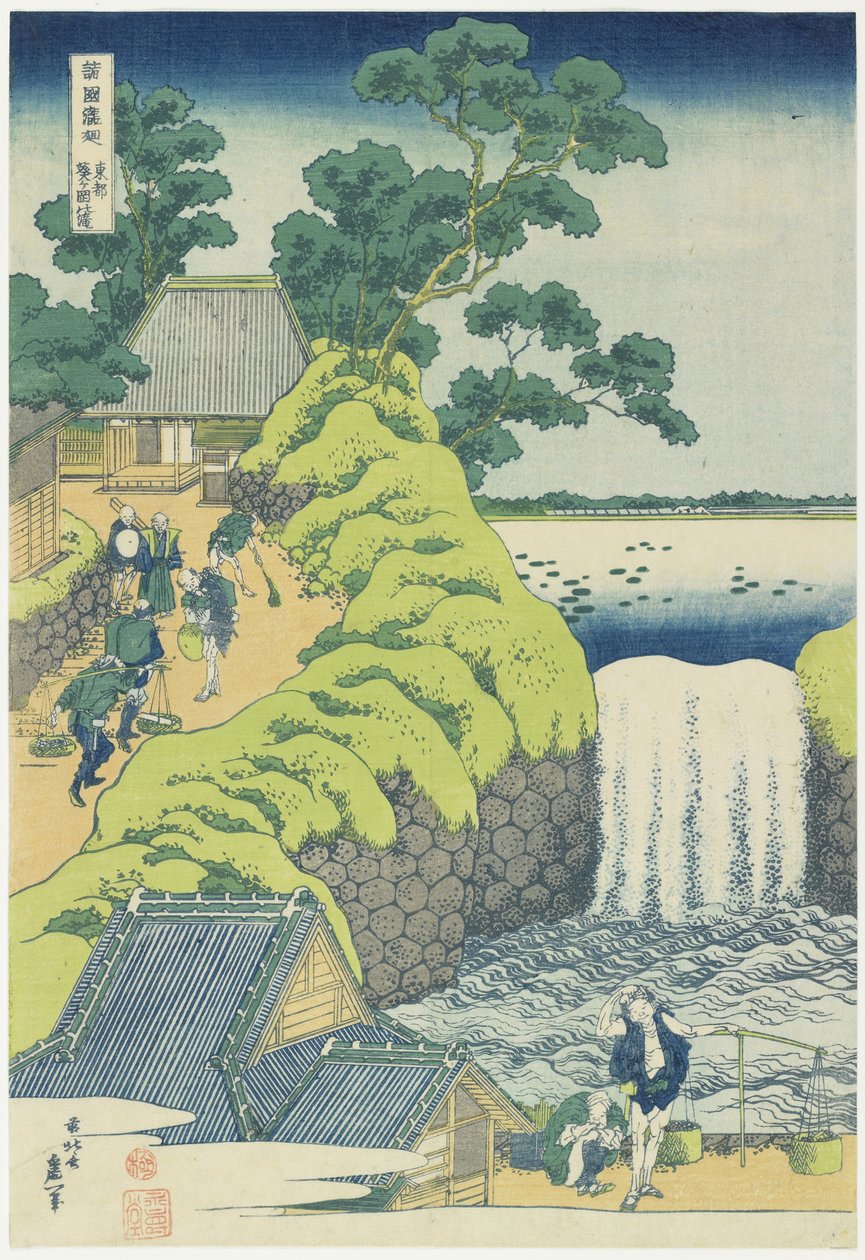 Vízesés Aoigaokánál, Edo, 1833 körül. alkotó: Katsushika Hokusai