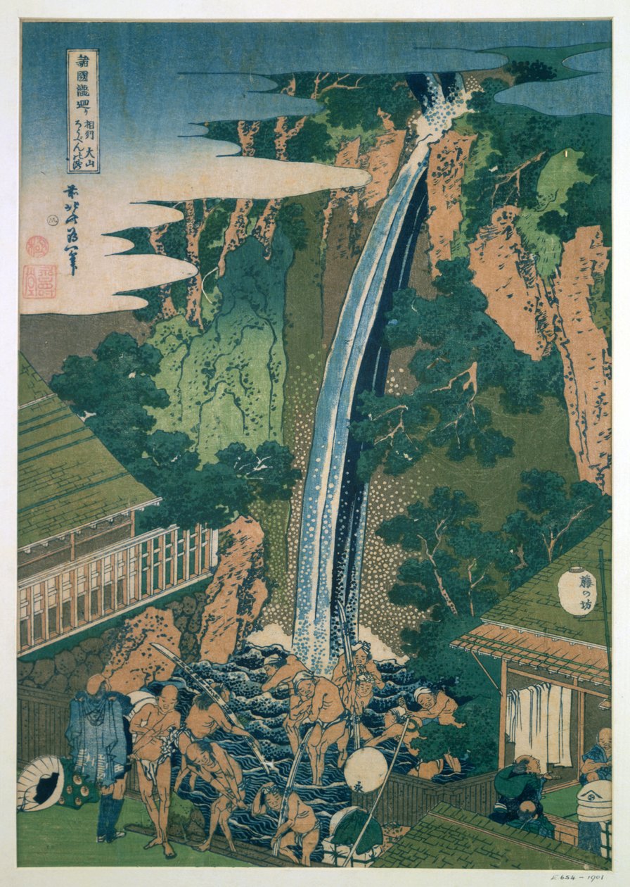 Roben-vízesés, Oyama, Japán, 1827 alkotó: Katsushika Hokusai