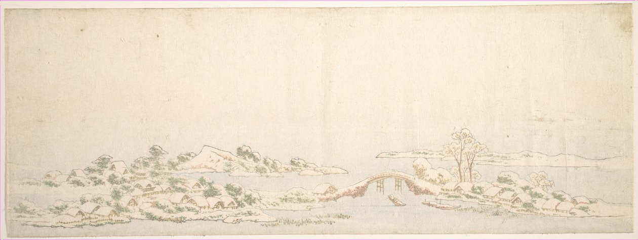 Téli tájkép alkotó: Katsushika Hokusai