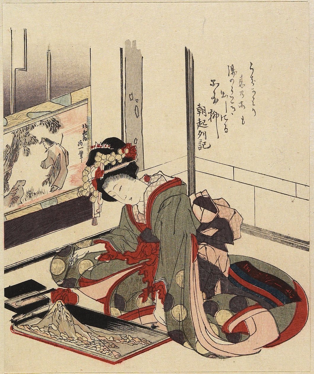 Bonkeit rendező nő, 1820-1834 alkotó: Katsushika Hokusai