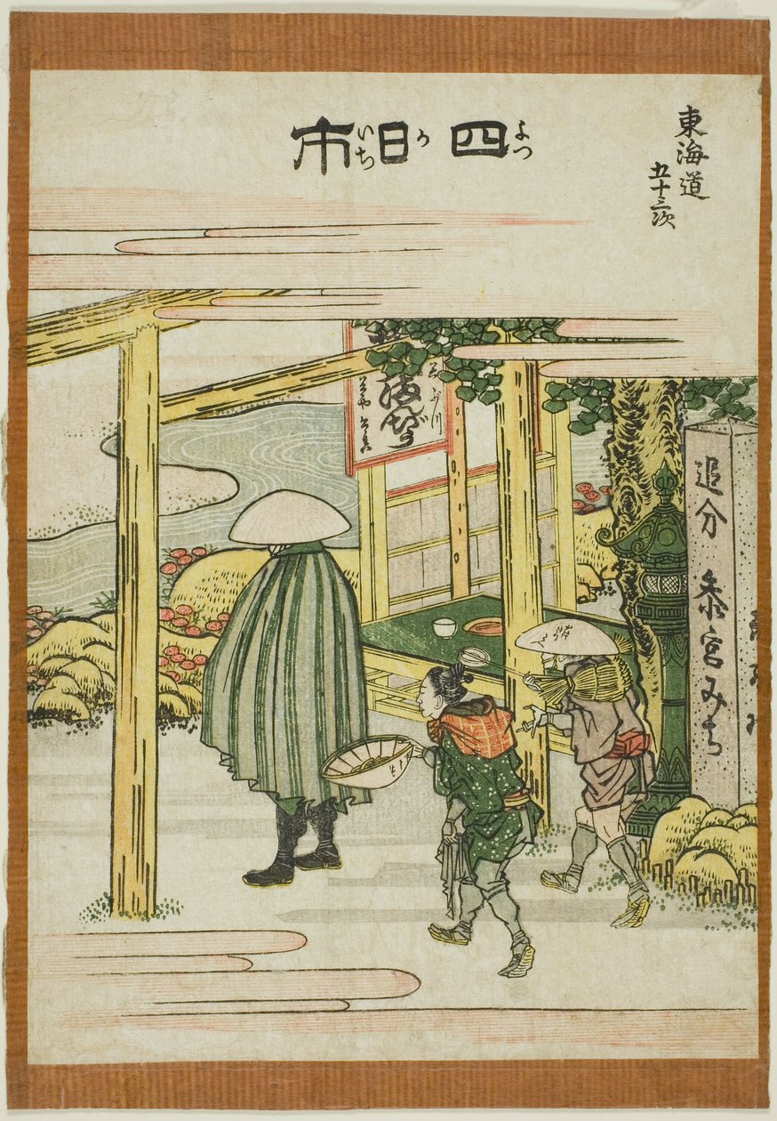 Yokkaichi, a "A Tokaido ötvenhárom állomása (Tokaido gojusan tsugi)" sorozatból. alkotó: Katsushika Hokusai