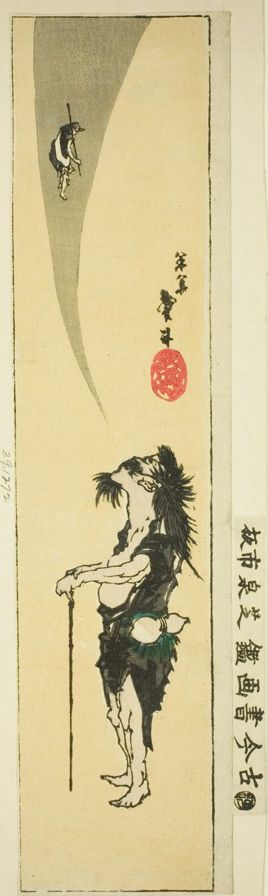 Daoist immortal Li Tieguai (Japanese: Tekkai) alkotó: Katsushika Taito II