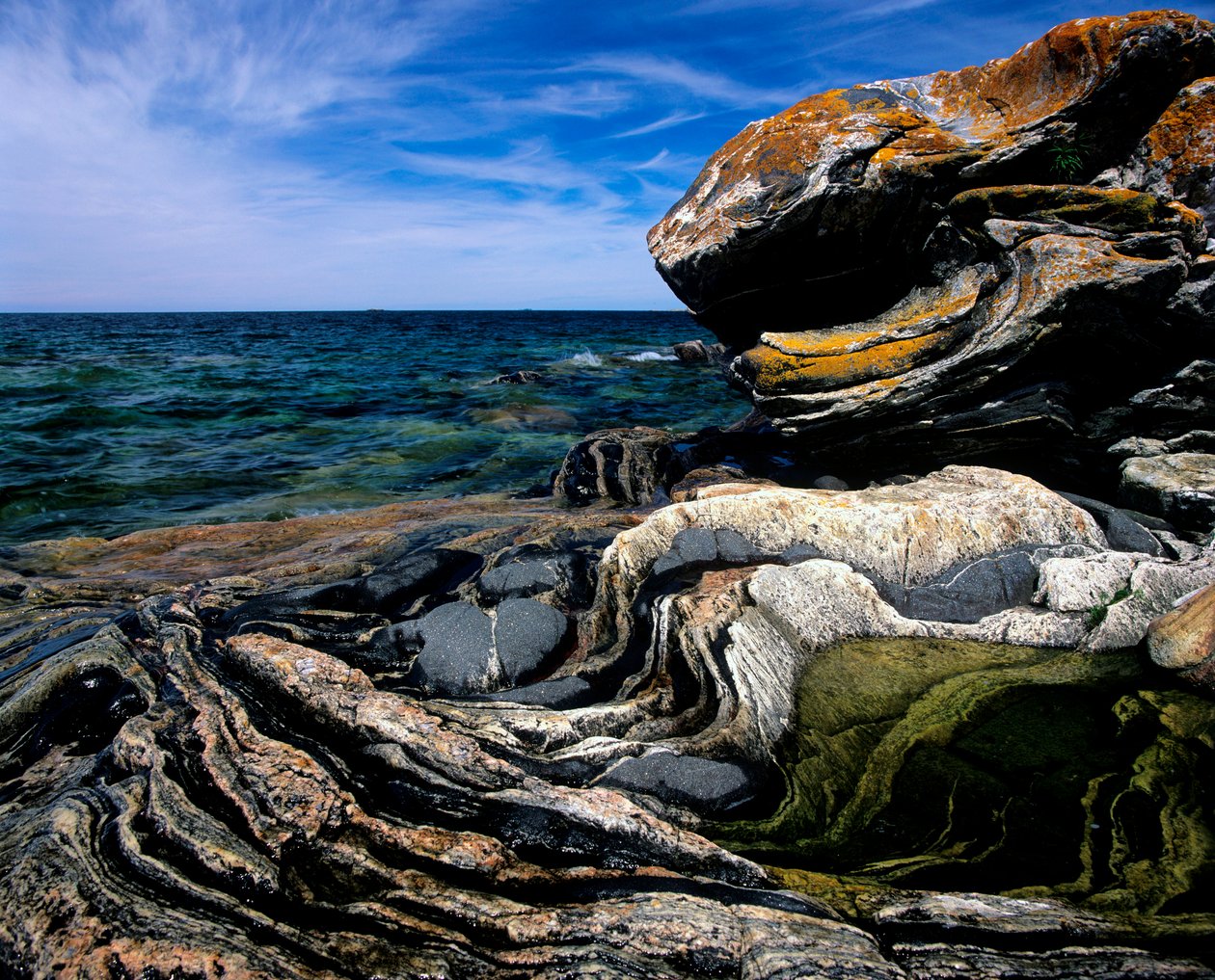 Kanada, Ontario, Georgian Bay, tengerparti sziklaképződmények alkotó: Alec Hunter