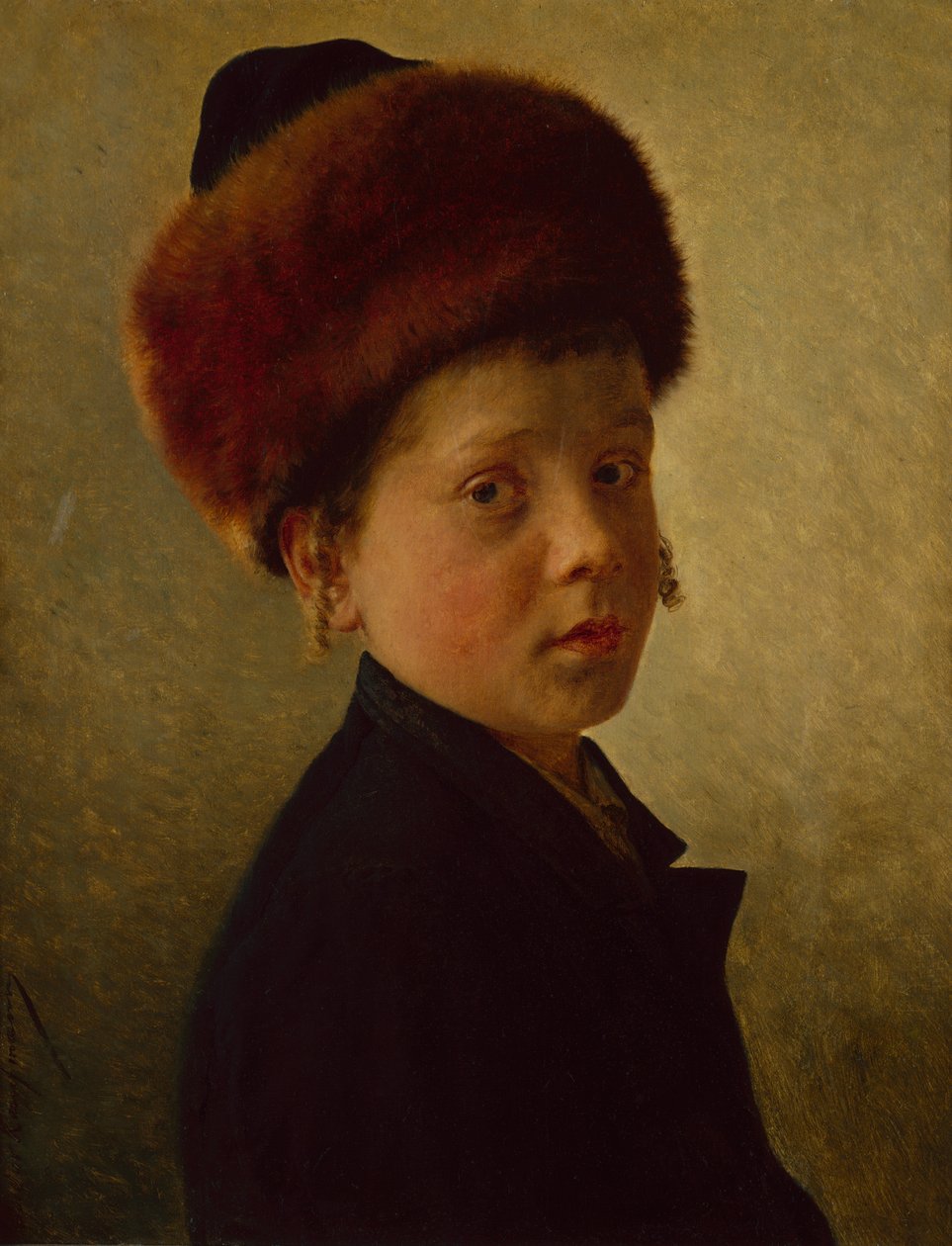 Fiatal fiú portréja (olaj, vászon) alkotó: Kaufmann Isidor