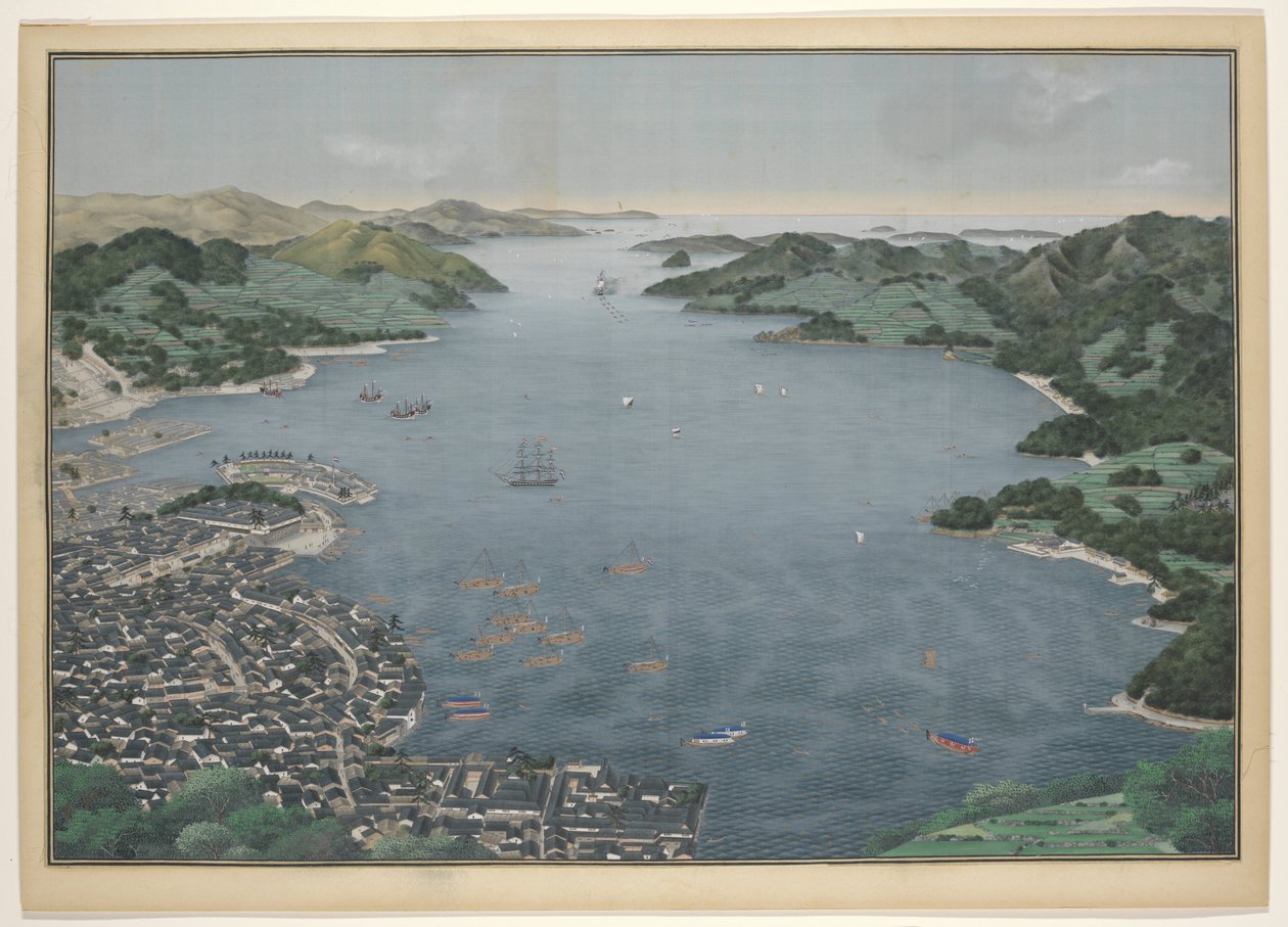 Nagasaki kalap r Nagaszaki alkotó: Kawahara Keiga (workshop of)