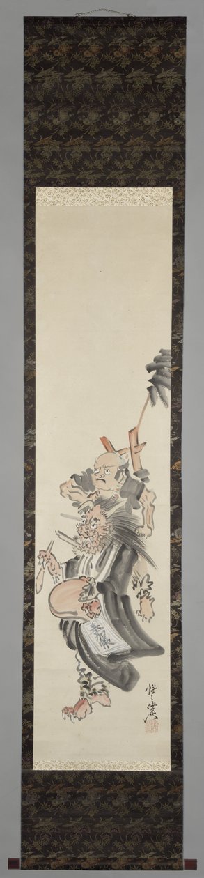 A démon egy álnok szerzetes Begging Devil Monk (oni no nembutsu) alkotó: Kawanabe Kyosai