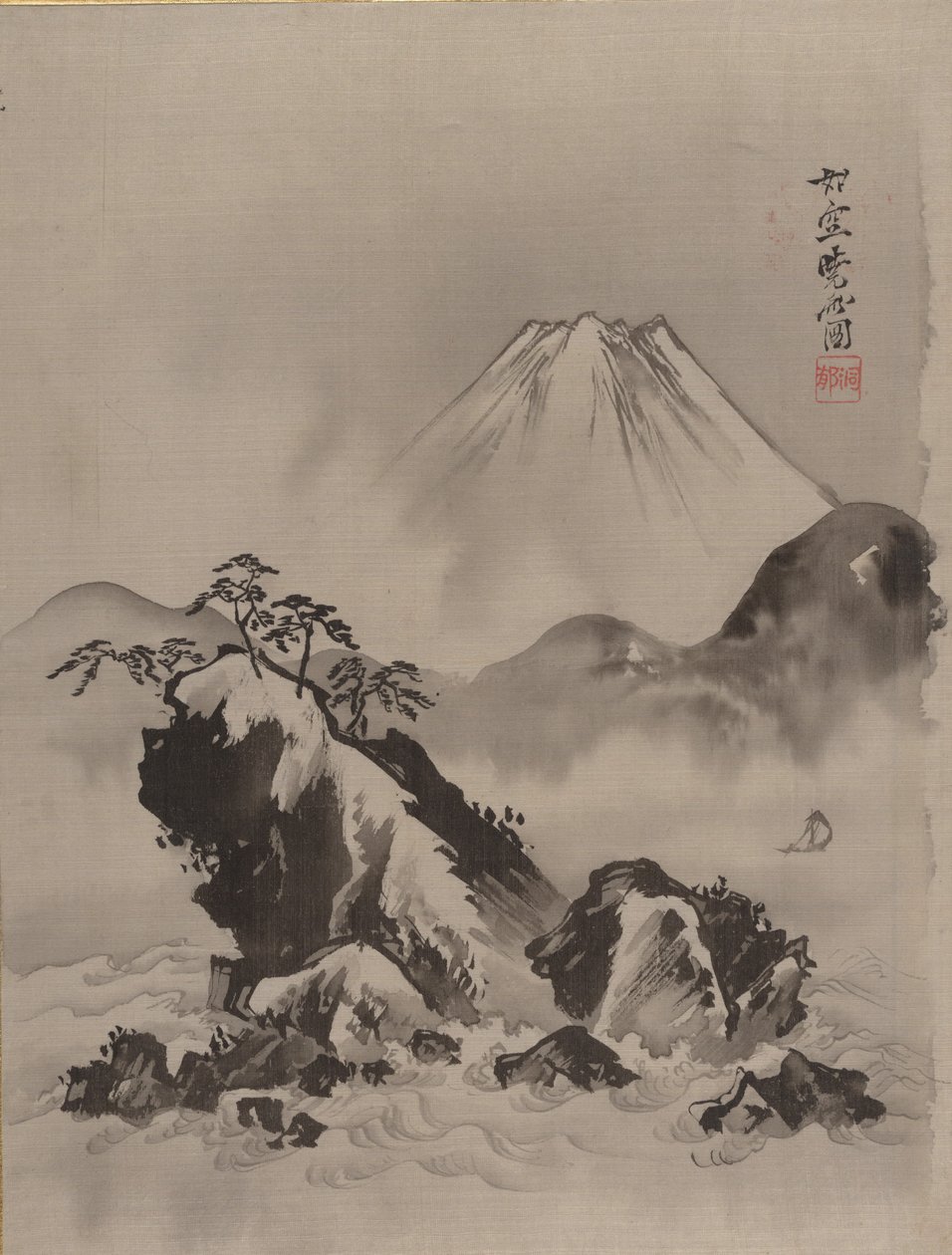 Fuji hegy, kb. 1887. alkotó: Kawanabe Kyosai
