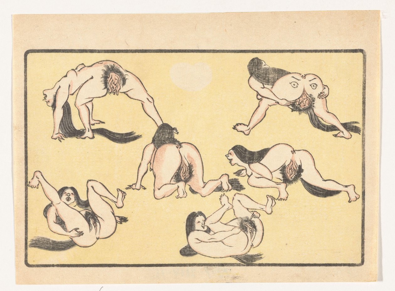 meztelen nők The Big Tail (sorozat címe) alkotó: Kawanabe Kyosai