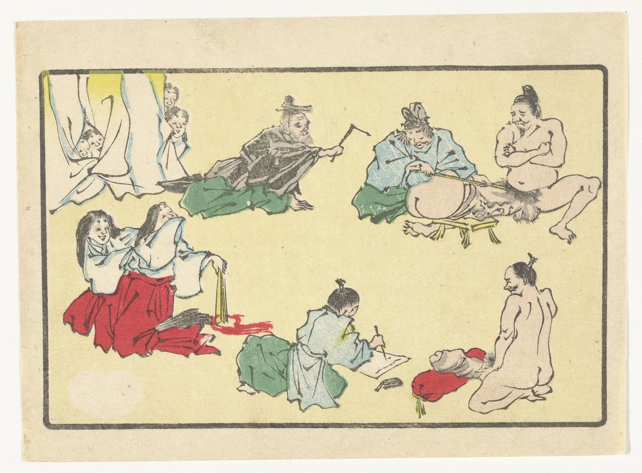 péniszmérések The Big Tail (sorozat címe) alkotó: Kawanabe Kyosai