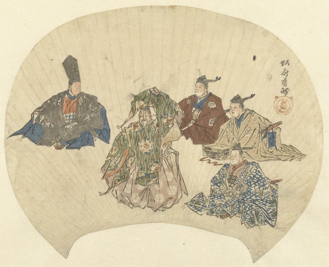 Jelenet az Okina című darabból alkotó: Kawanabe Kyosai