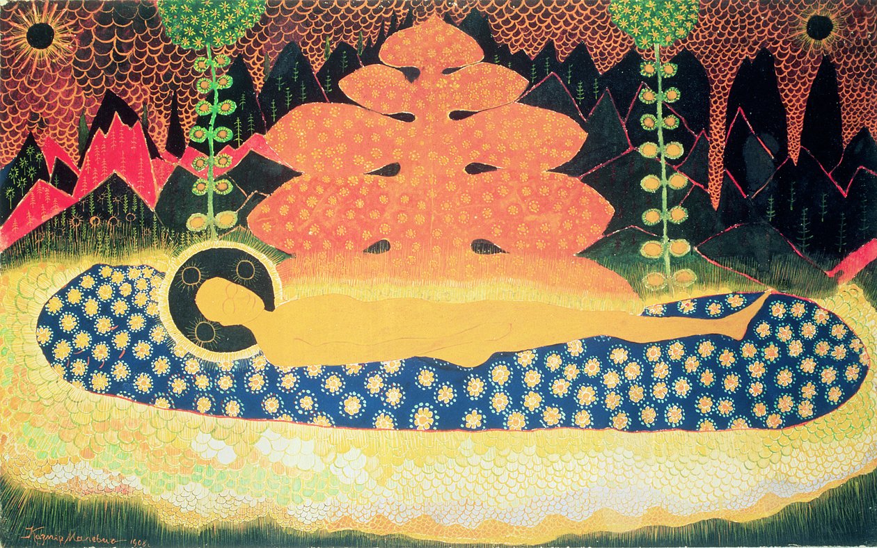 Kompozíció, 1908 (gouache, karton) alkotó: Kazimir Severinovich Malevich