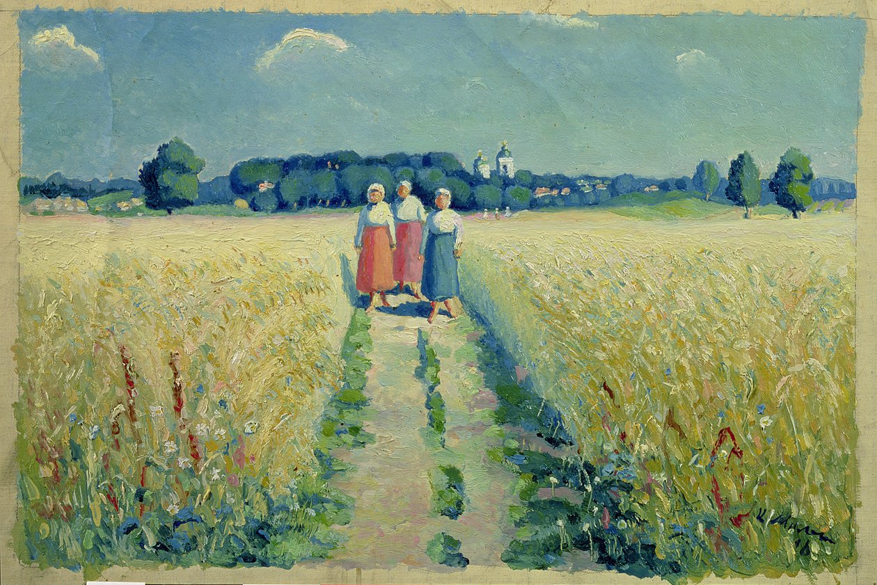 Három nő egy úton, 1900 alkotó: Kazimir Severinovich Malevich