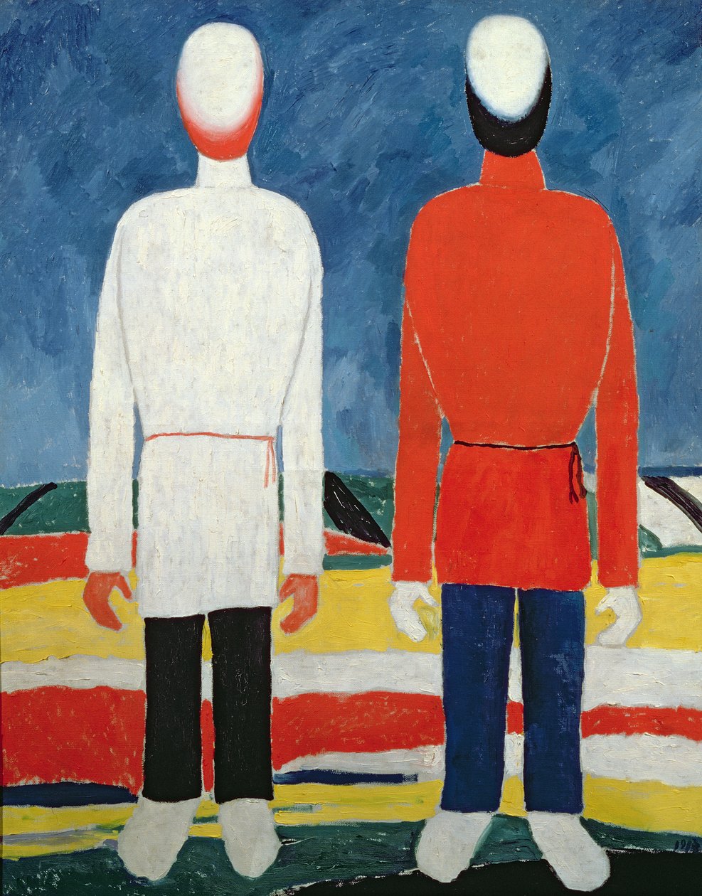 Két férfifigura, 1928-32 alkotó: Kazimir Severinovich Malevich