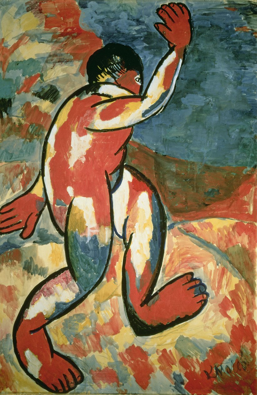 Egy fürdőző, 1911 (guache papíron) alkotó: Kazimir Severinovich Malevich