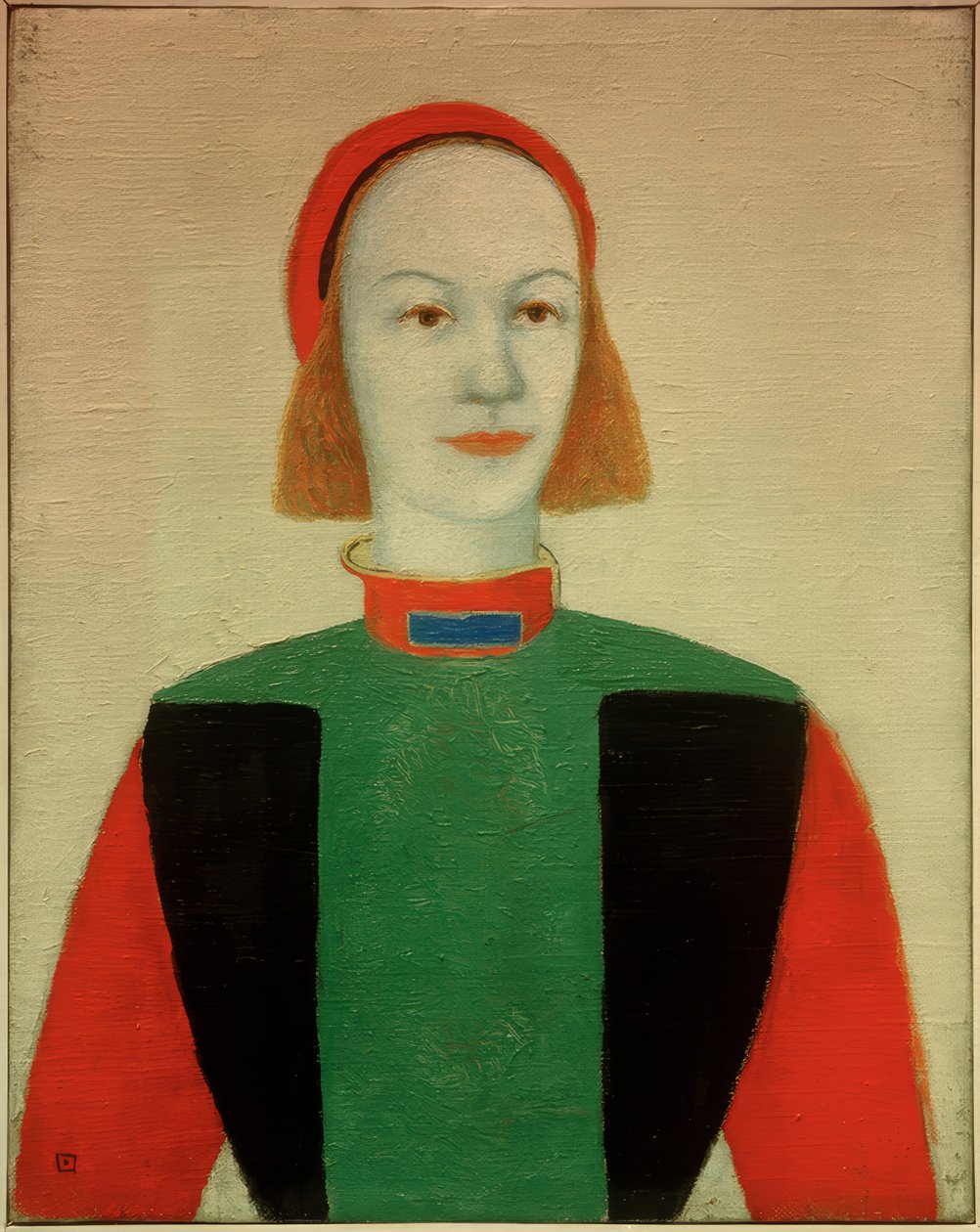 Egy modern lány feje alkotó: Kazimir Severinovich Malevich