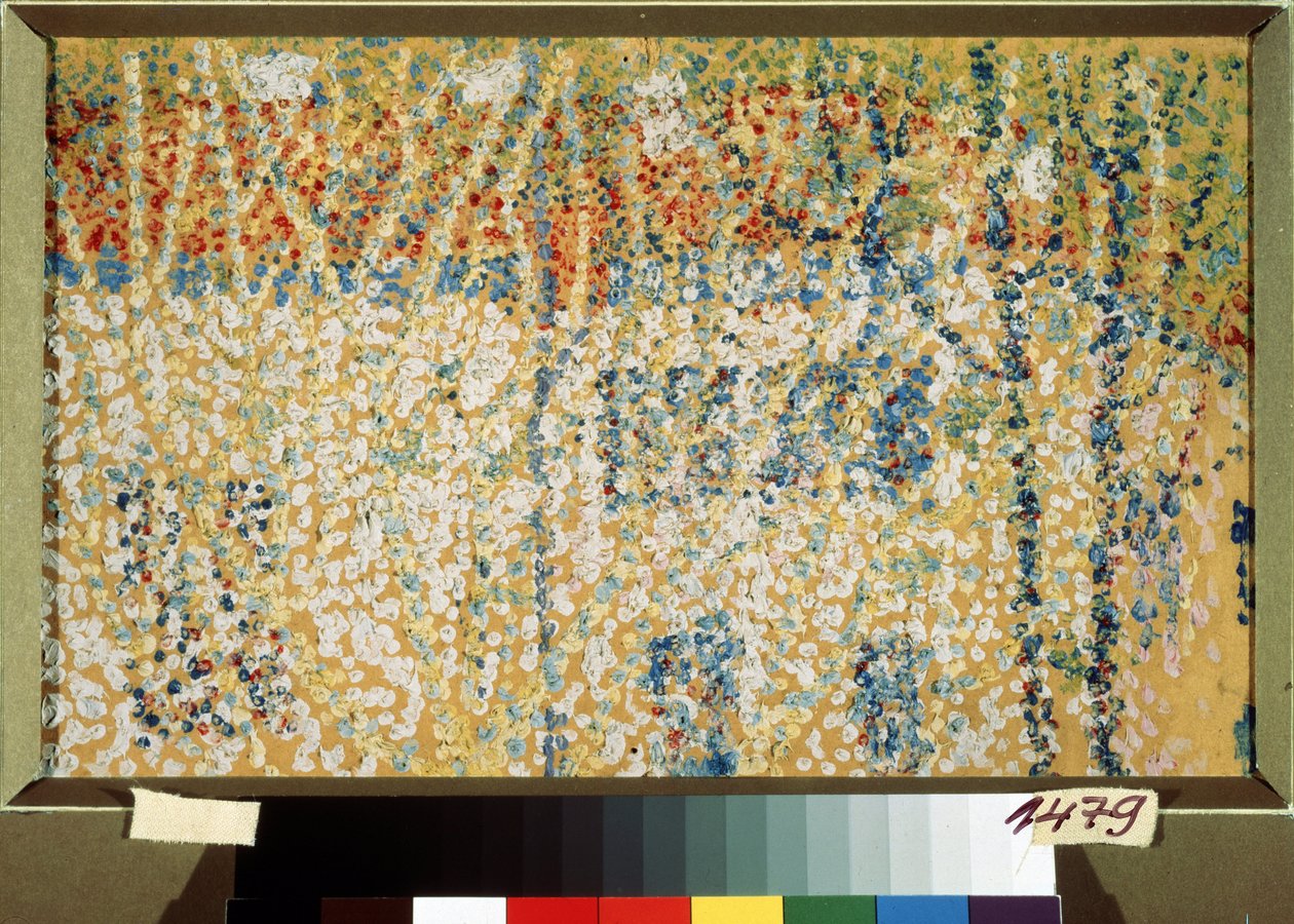 Táj (Tájkép). Kasimir Severinovich Malevics (Malevich, Malevic) (1878-1935) munkája, olaj, karton alkotó: Kazimir Severinovich Malevich