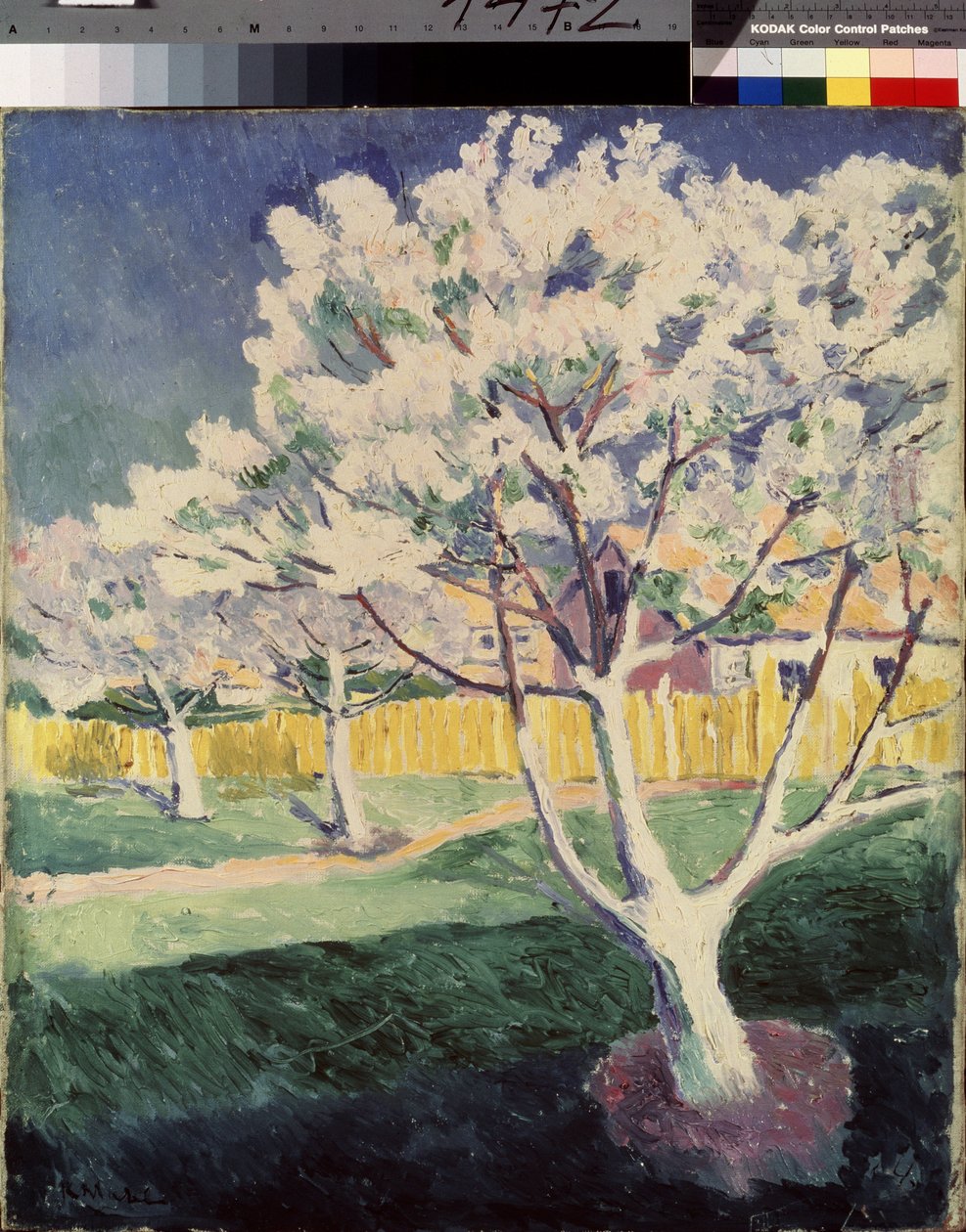 Nyári táj. Kasimir Severinovich Malevics (Malevich, Malevic) festménye (1878-1935), olaj, vászon alkotó: Kazimir Severinovich Malevich