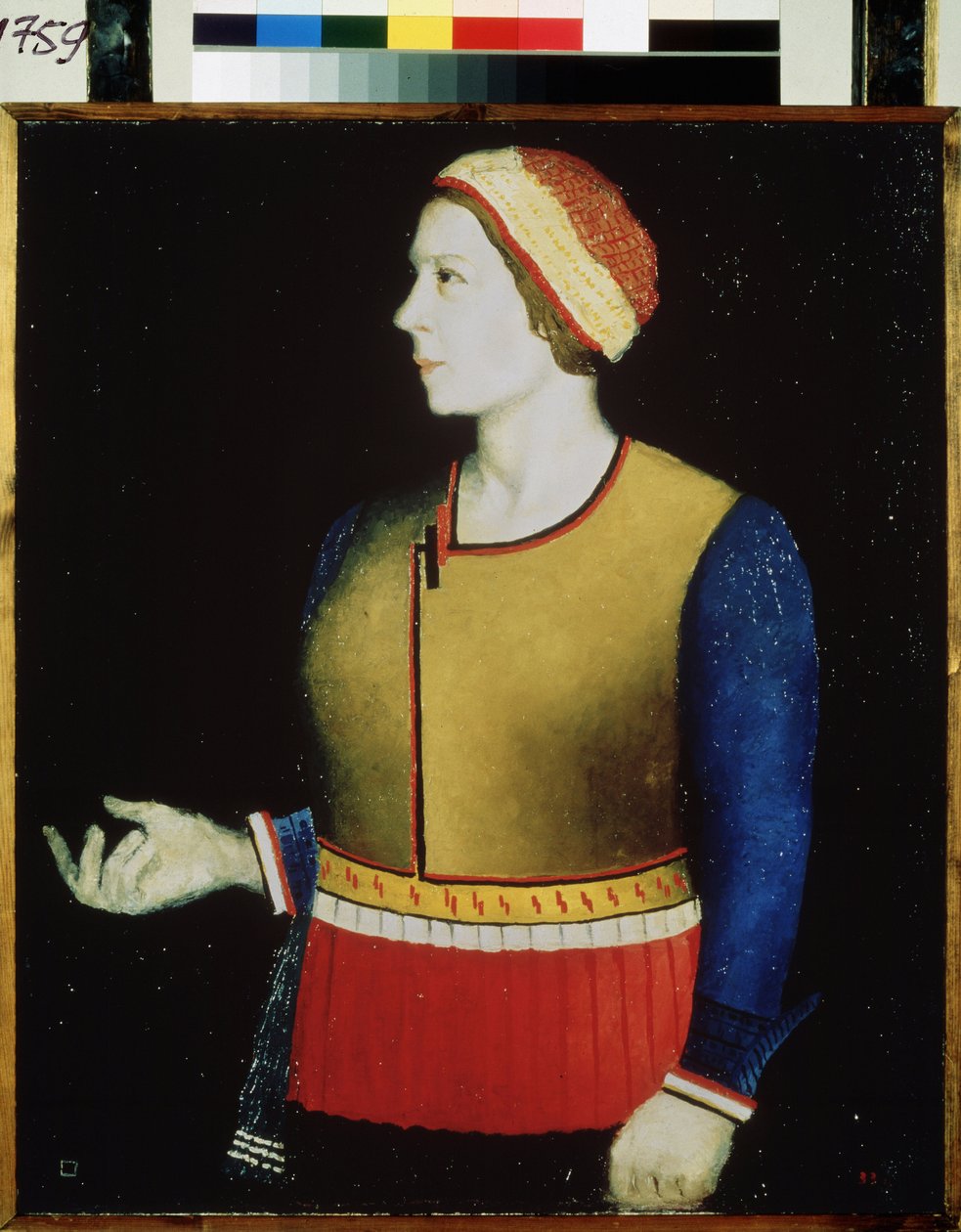 A művész feleségének portréja. Kasimir Severinovich Malevics (Malevich, Malevic) festménye (1878-1935), olaj, vászon alkotó: Kazimir Severinovich Malevich