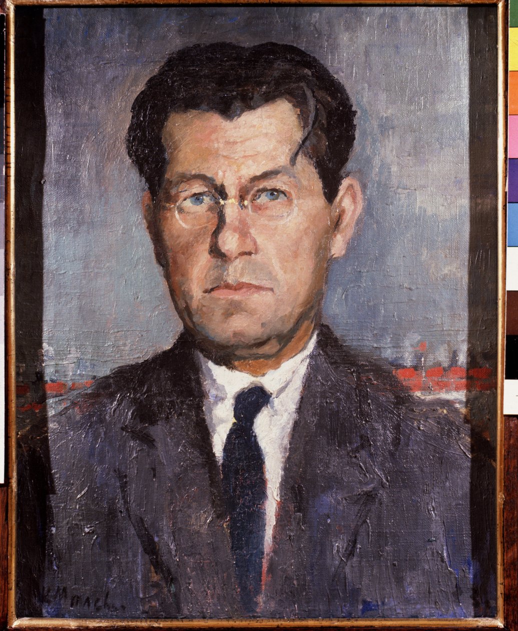 A művész testvérének portréja. Kasimir Severinovich Malevics (Malevich, Malevic) festménye (1878-1935), olaj, vászon alkotó: Kazimir Severinovich Malevich