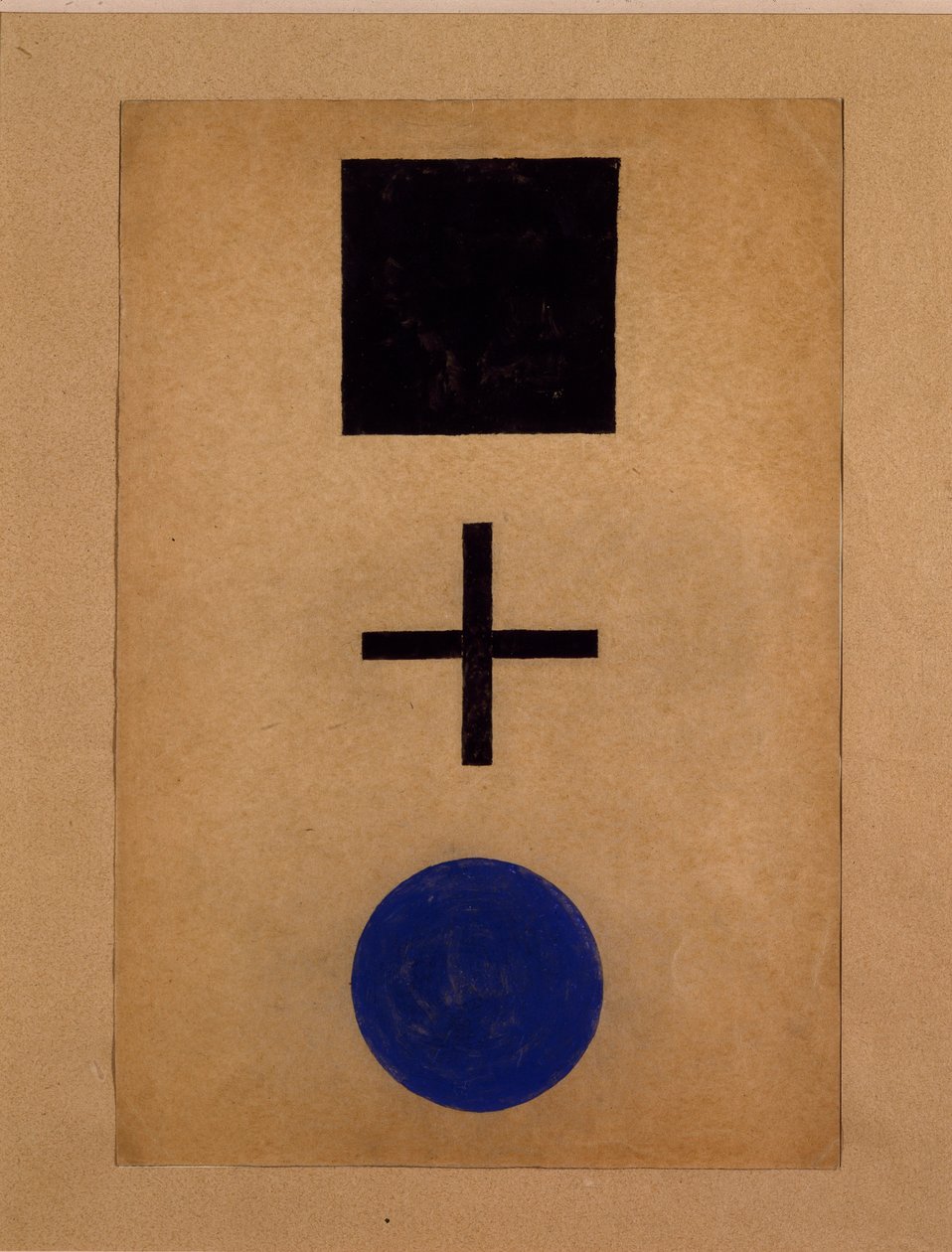 Szuprematizmus: négyzet, kereszt, kör Gouache festmény: Kazimir Malevich (Malevich, Malevich) (1878-1935) 1919-1920 Magángyűjtemény alkotó: Kazimir Severinovich Malevich