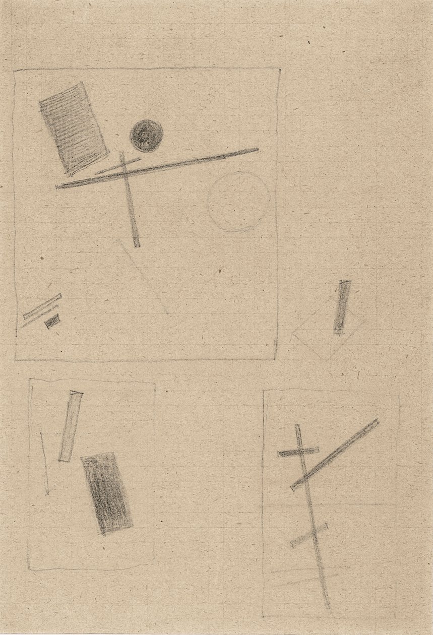 Szuprematista rajz alkotó: Kazimir Severinovich Malevich