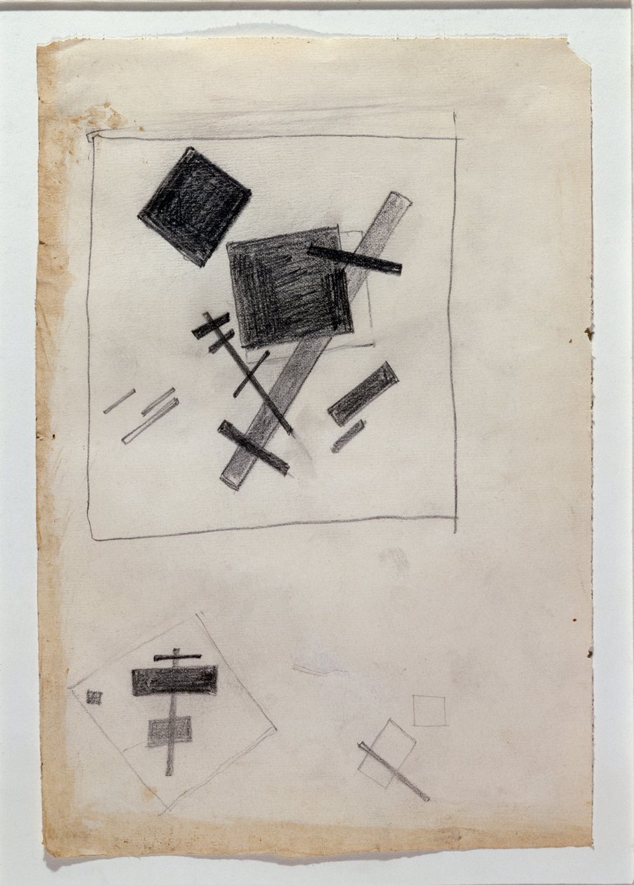 Szuprematista kompozíció (Rajz alkotó: Kazimir Severinovich Malevich
