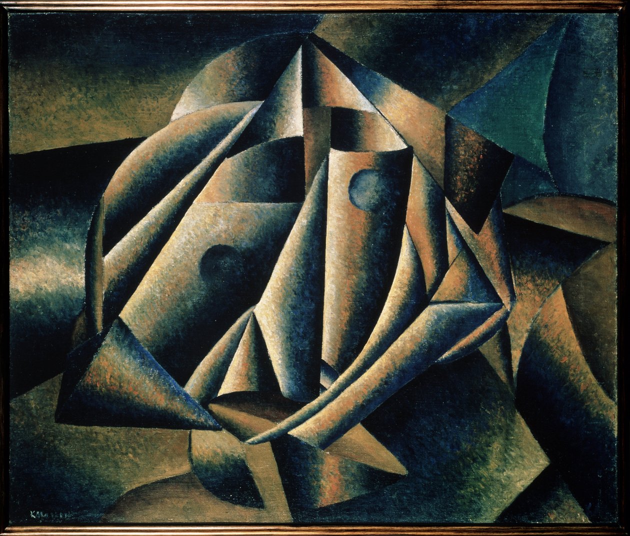 Egy vidéki lány feje. Kasimir Severinovich Malevics (Malevich, Malevic) festménye (1878-1935), olaj, vászon alkotó: Kazimir Severinovich Malevich