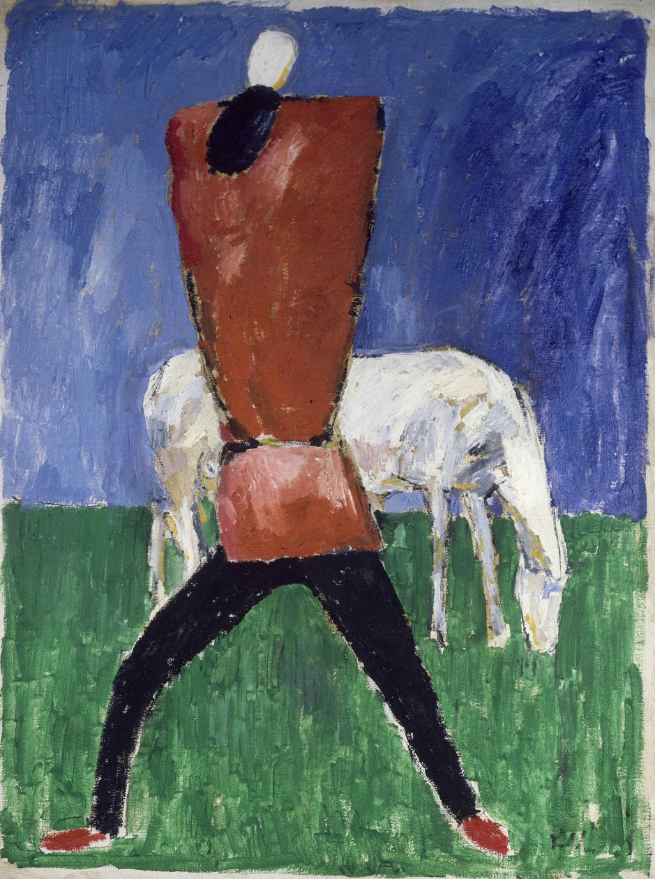 A fehér ló ember és ló, 1930-1931. alkotó: Kazimir Severinovich Malevich