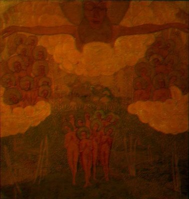 Az égiek diadala, tanulmány egy freskóhoz alkotó: Kazimir Severinovich Malevich