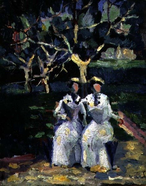 Két nő a kertben alkotó: Kazimir Severinovich Malevich