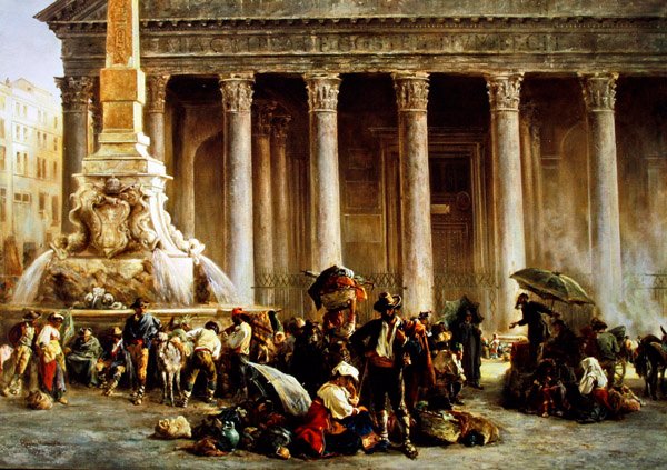 "A római Piazza Rotondo nyavalyás doktora" alkotó: Keeley Halswelle