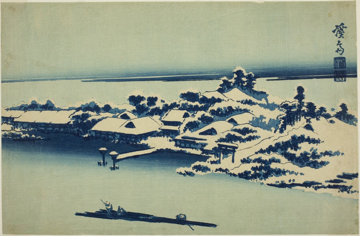 Hó a Sumida folyón alkotó: Keisai Eisen