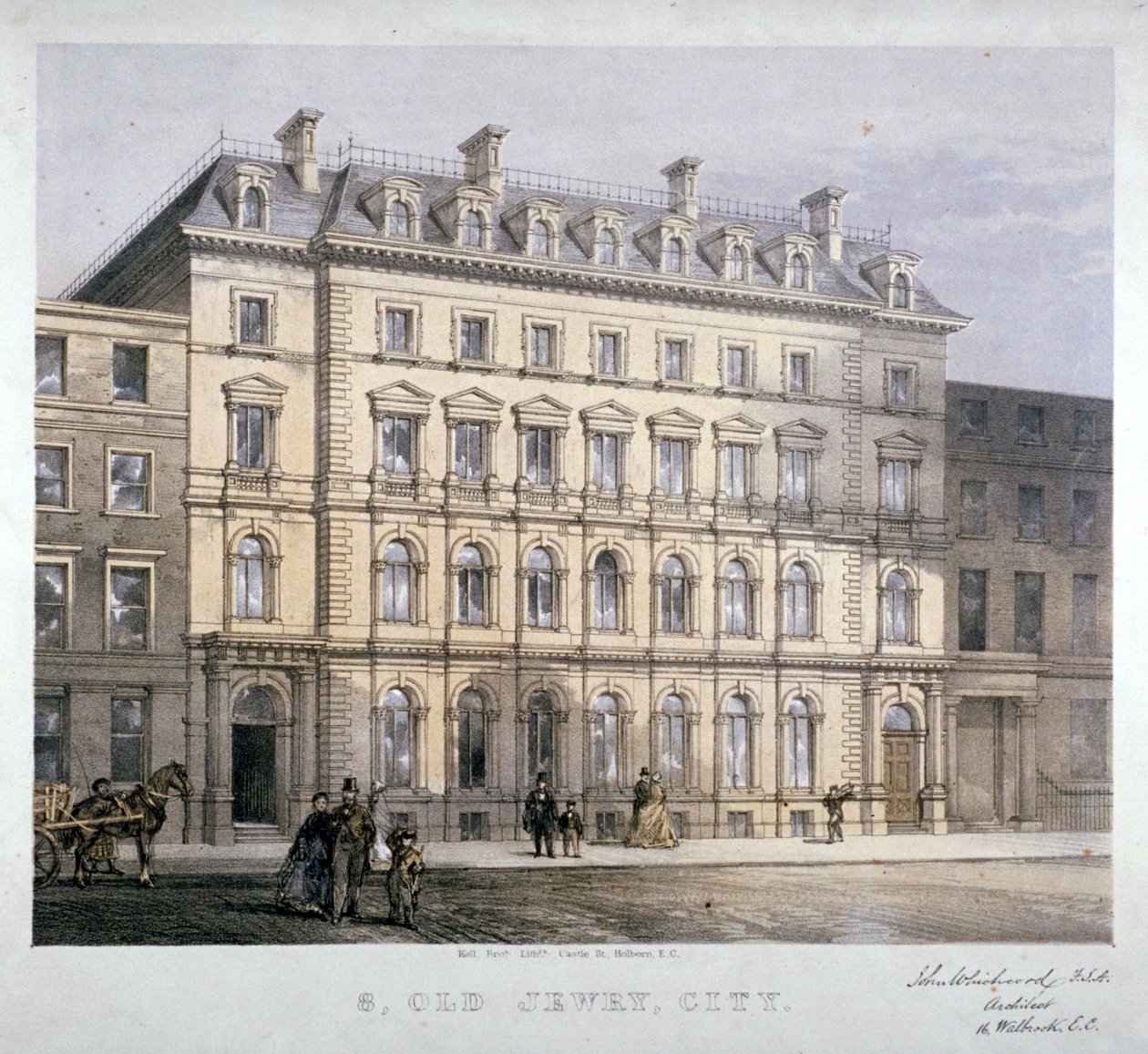No 8 Old Jewry, City of London, 1865. alkotó: Kell Brothers