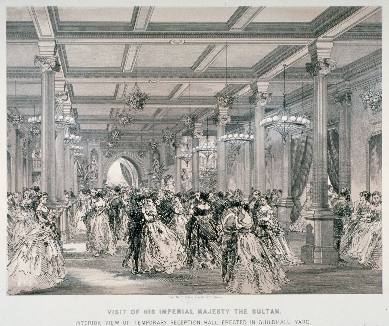 Törökország szultánjának fogadása, Guildhall, London City, 1867 alkotó: Kell Brothers