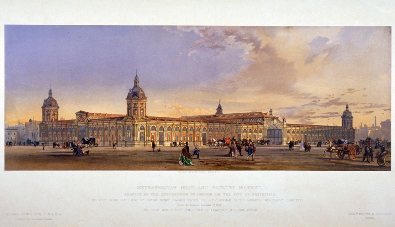 Smithfield Market, London City, 1868. alkotó: Kell Brothers