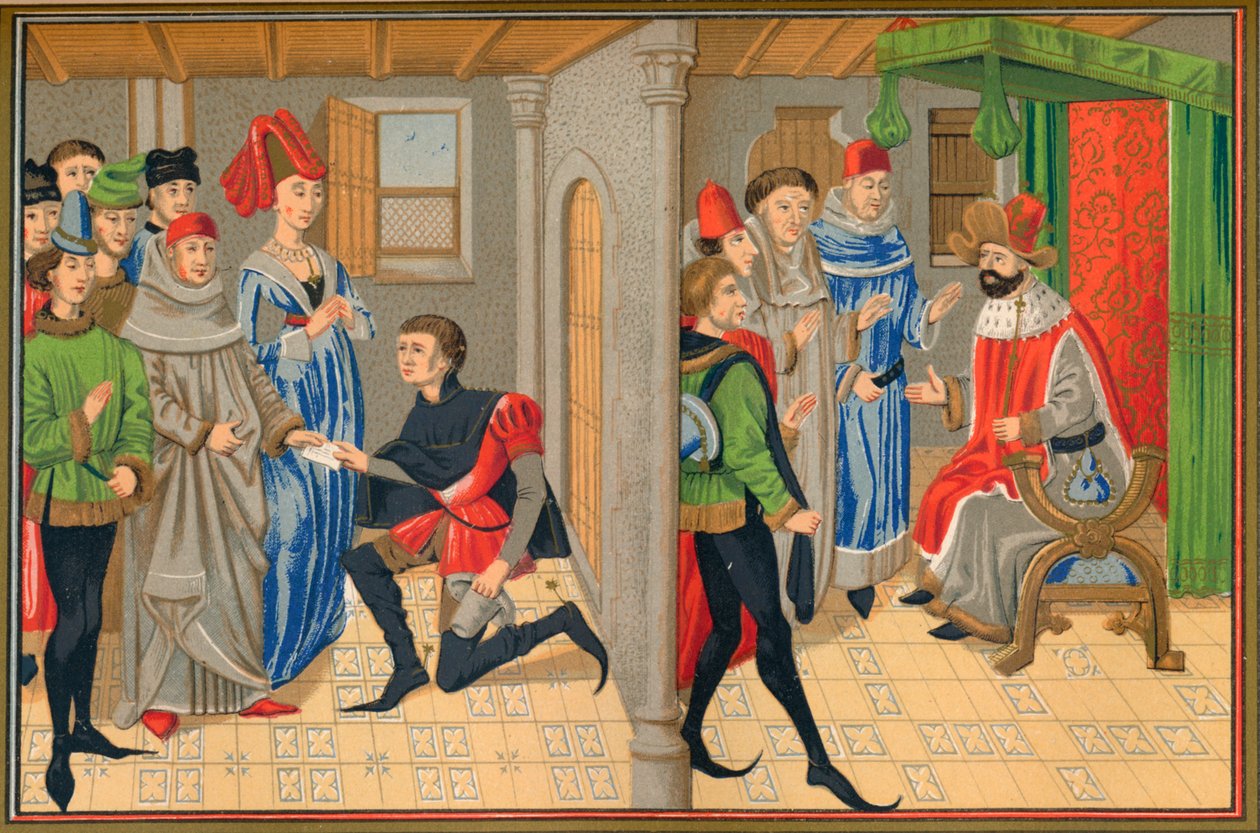 Jelenet Renaud De Montauban meséjéből, 15. század, 1849. alkotó: Kellerhoven