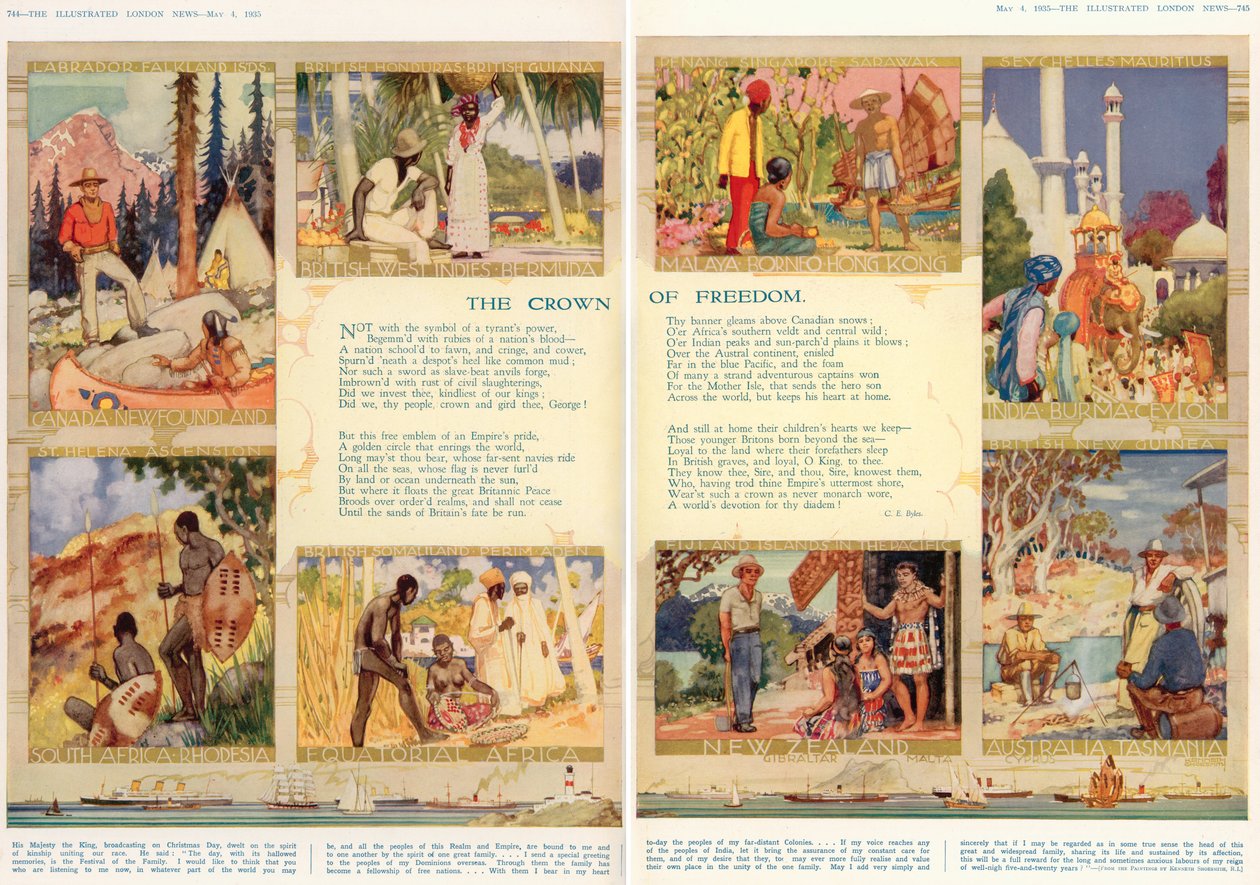The Crown of Freedom, a „The Illustrated London News”-ból, 1935. május 4. alkotó: Kenneth Shoesmith