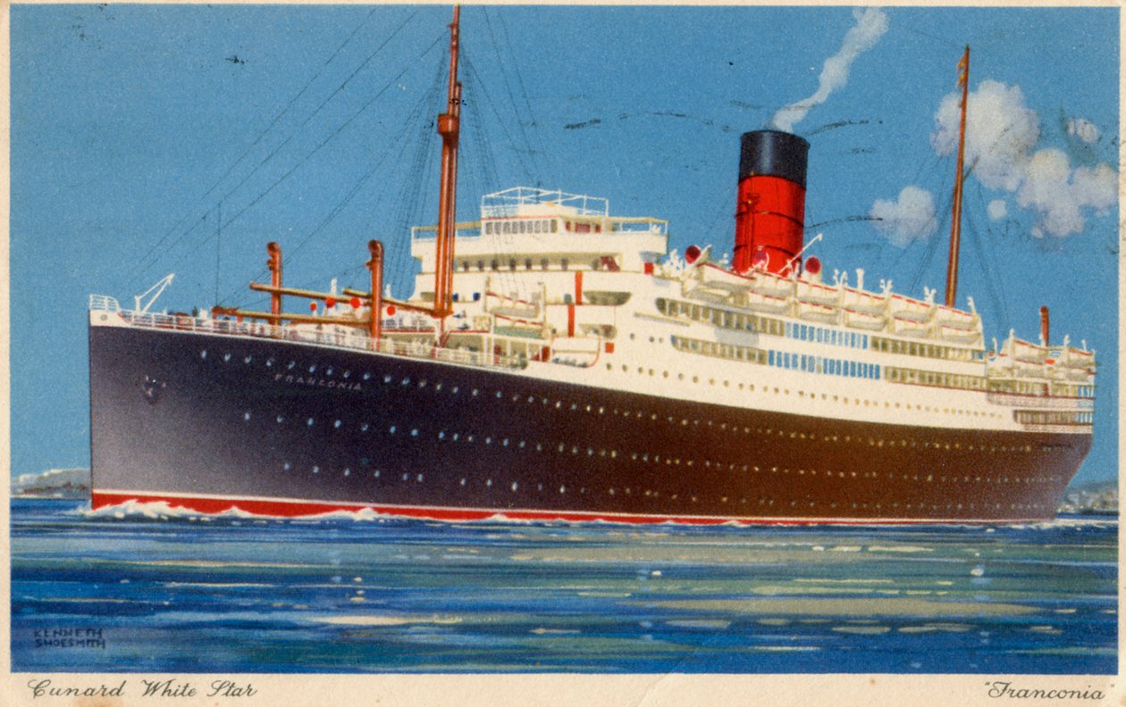 Cunard Line gőzhajó RMS „Franconia”, c1923-c1939. alkotó: Kenneth Denton Shoesmith