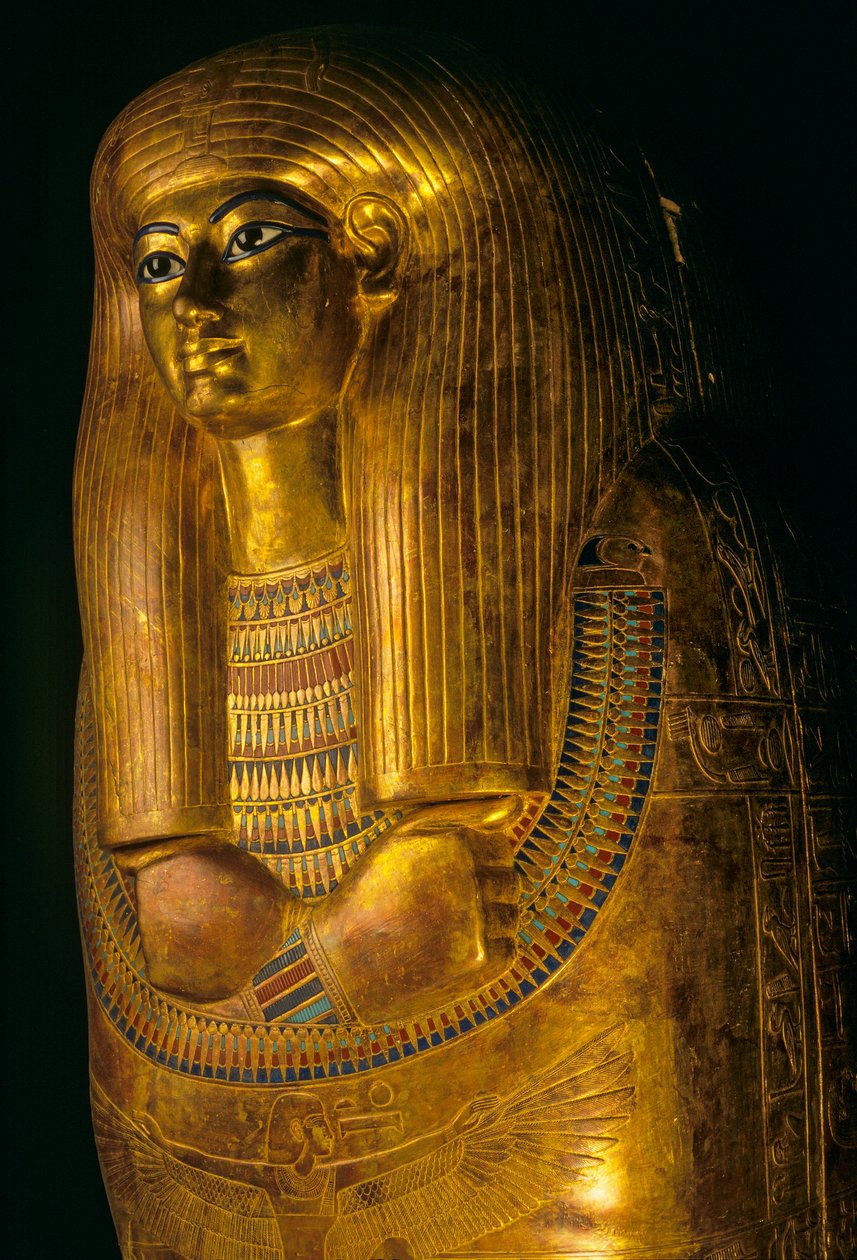 Tjuya aranyozott koporsója, KV 46; Királyok Völgye; III. Amenhotep uralkodása. Tjuya volt..., 2009 (fénykép) alkotó: Kenneth Garrett