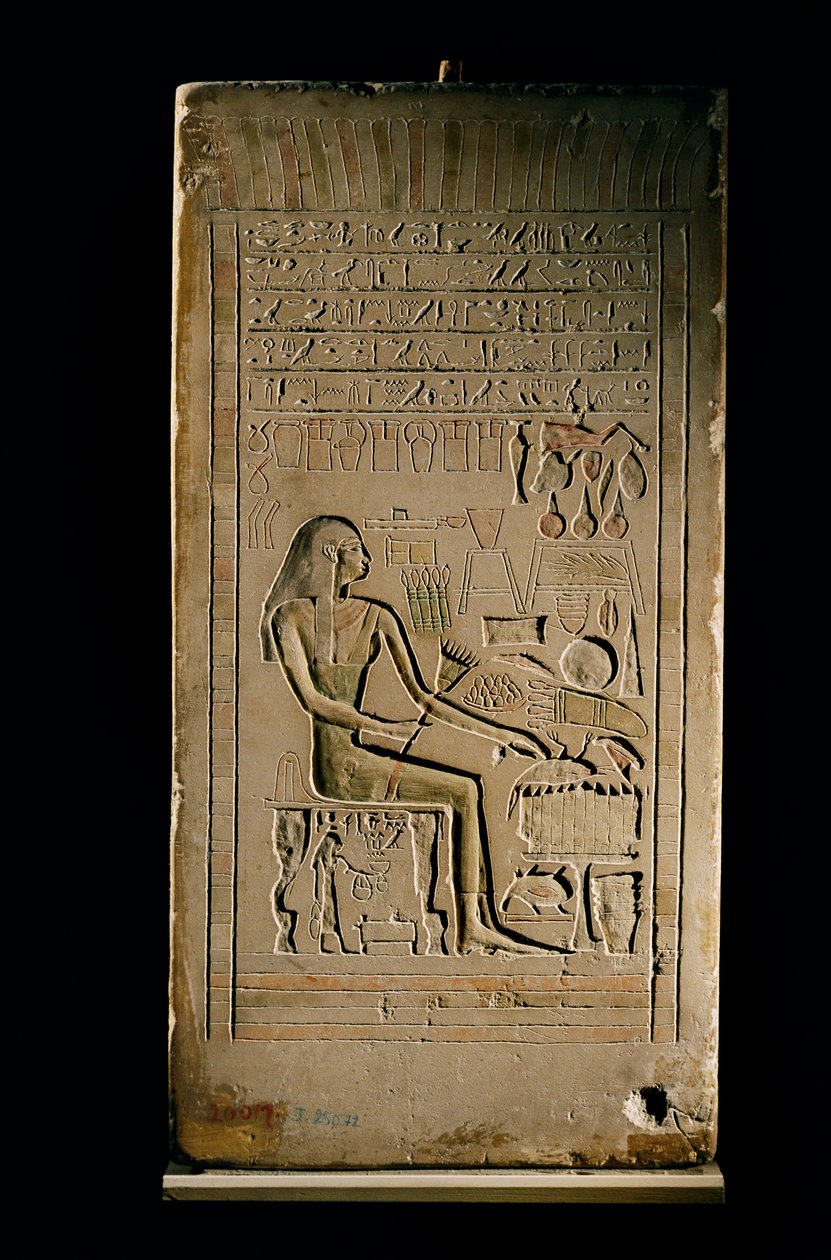 Lady Senetities mészkő sztéléje, Egyiptomi Múzeum, Kairó, 2002 (fotó) alkotó: Kenneth Garrett