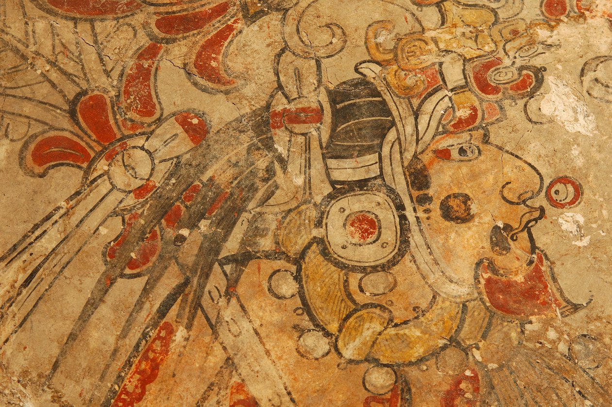 Maya; Maya falfestmények; San Bartolo; Guatemala; Dr Bill Saturno, 2002 (fotó) alkotó: Kenneth Garrett
