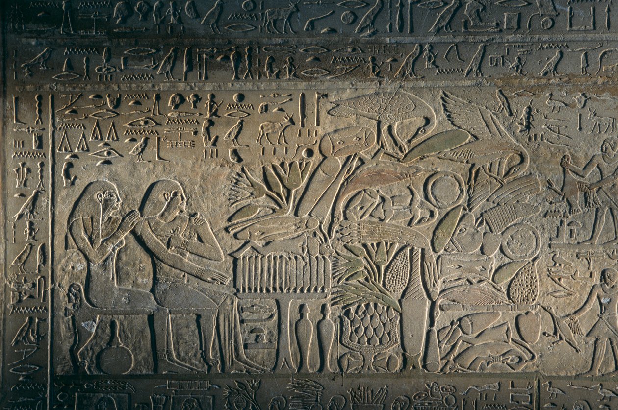 Relief Abydosból, lelet; Egyiptom, 2005 (fotó) alkotó: Kenneth Garrett
