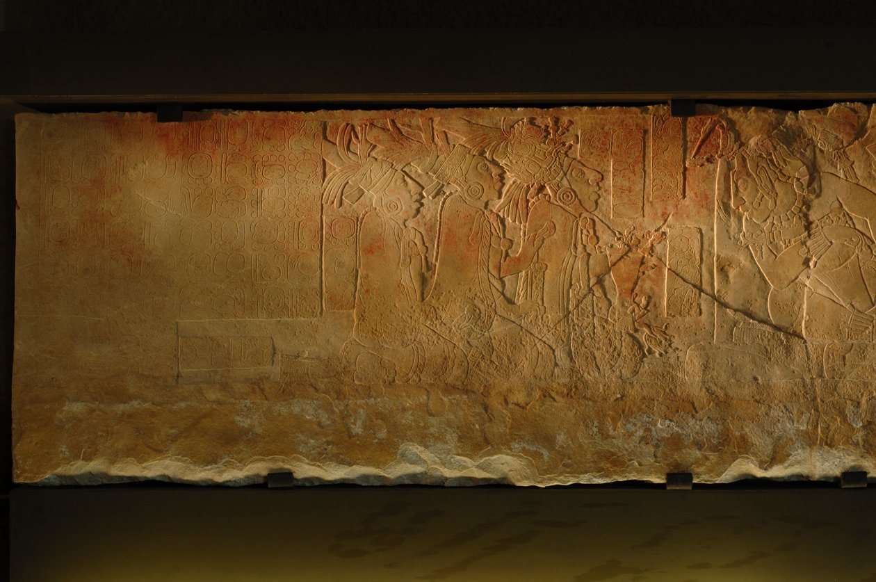 Templom 19 trónpad, Palenque, Mexikó, Akhal Mo Nab faragása, 2005 (fotó) alkotó: Kenneth Garrett